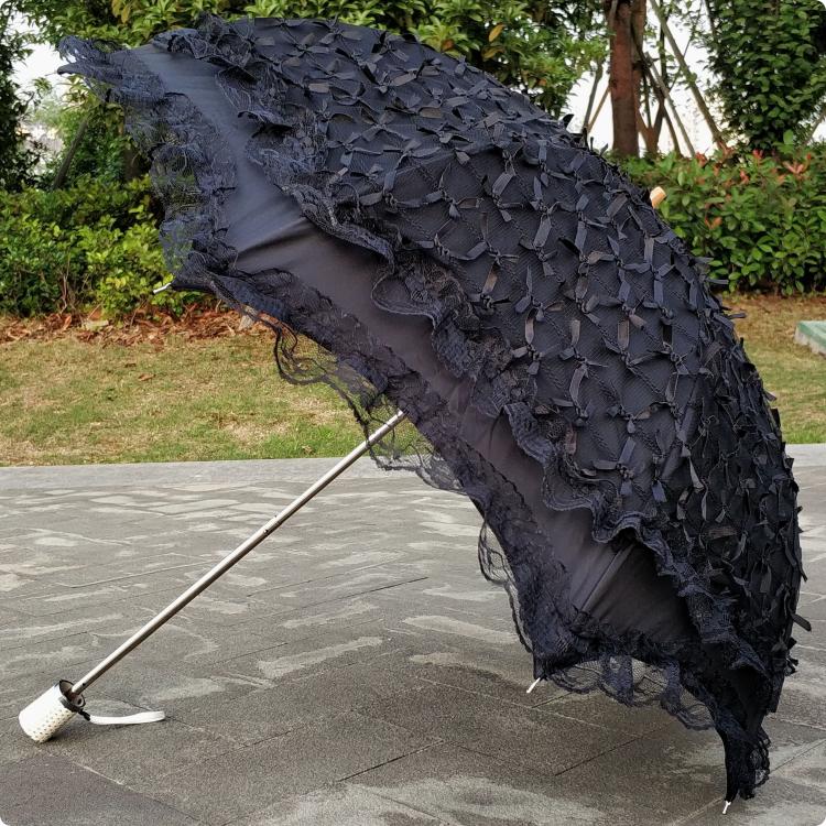 Foldable Sunscreen Princess Lolita Parasol with Bows - image 1