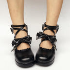 Lolita Bow Strap Shoes, Multicolors - image 1