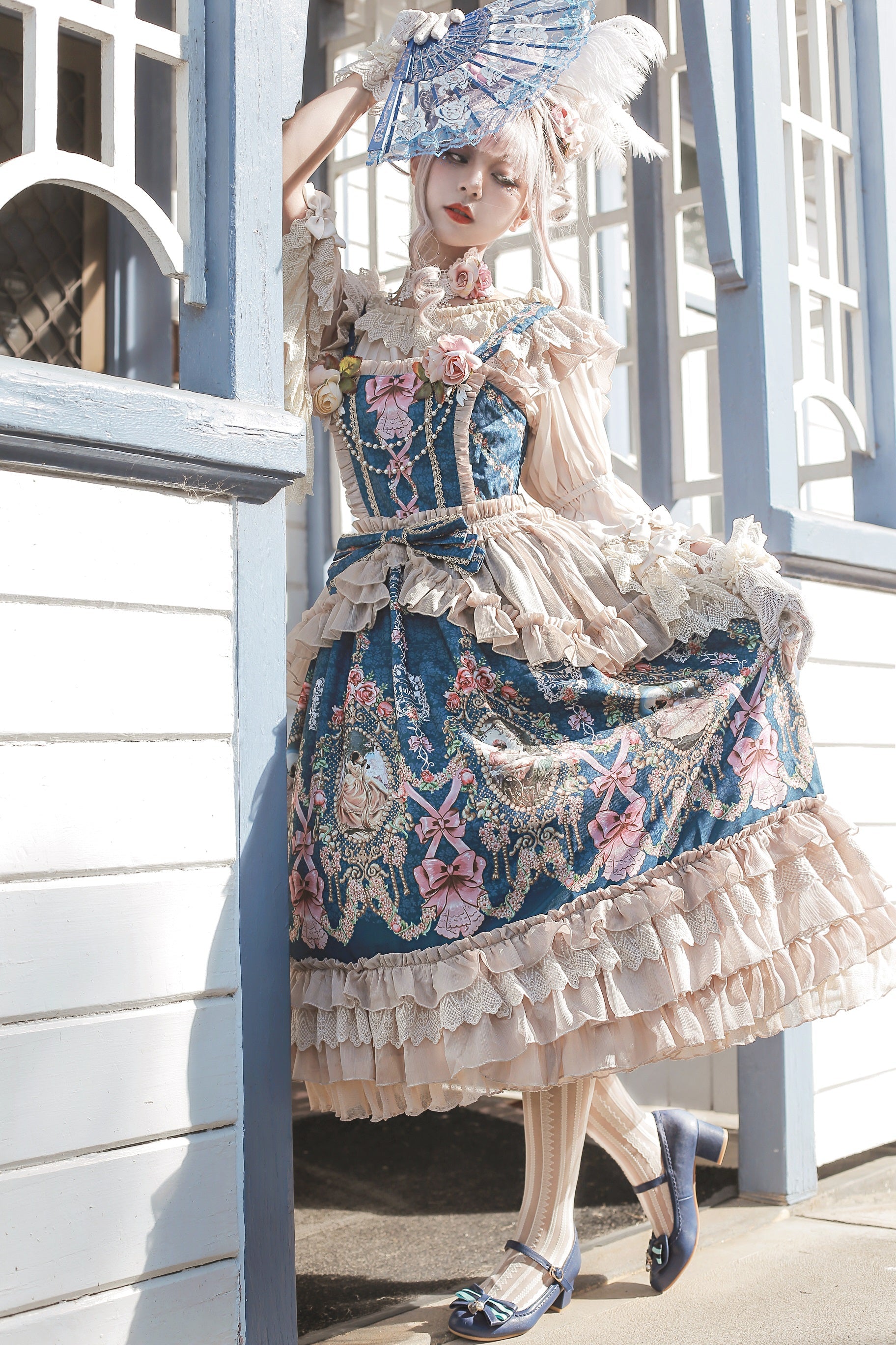 Fairytale Town Prom - Printed Tea Party Classic Lolita JSK Suit - image 26