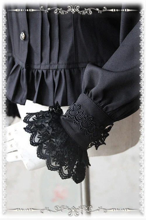 Fragrance - Lace Ruffle Pin Tucks Classic Lolita Blouse - image 7