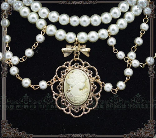 Manor Ball II - Retro Lolita Necklace Pearl Necklace - image 15