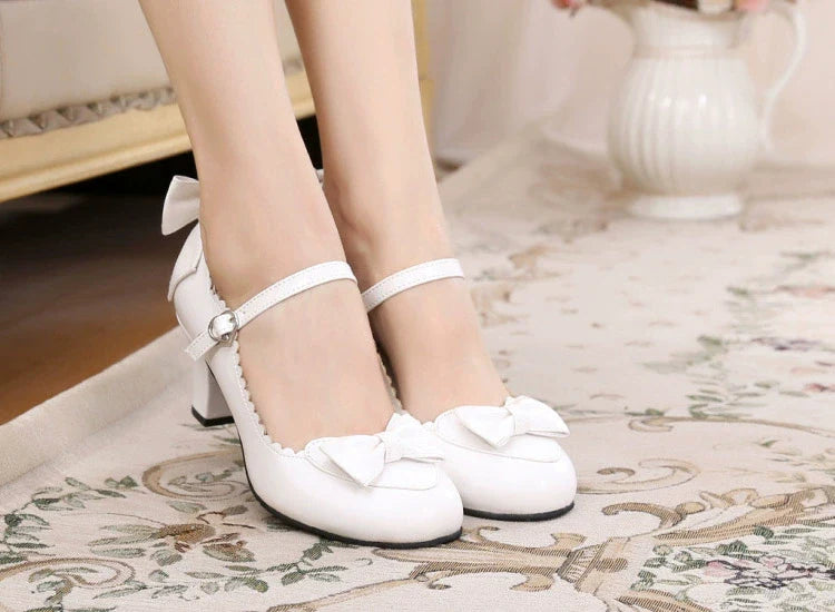 Kawaii Lolita Round Toe Shoes - image 20
