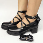 Lolita Bow Strap Shoes, Multicolors - image 13