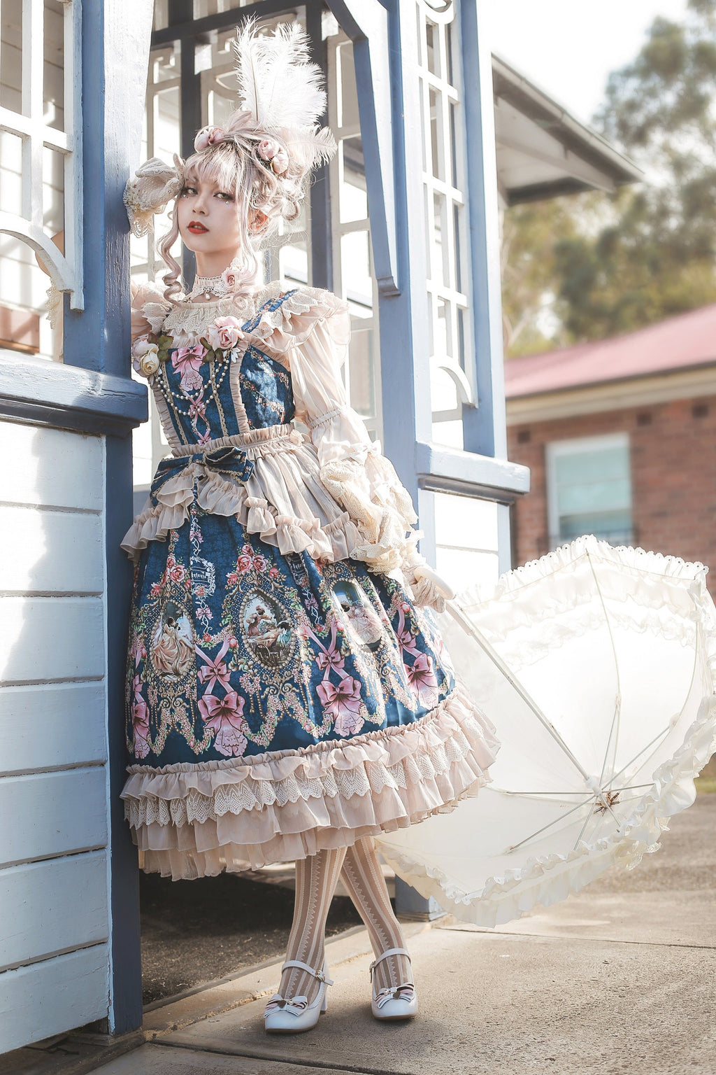 Fairytale Town Prom - Printed Tea Party Classic Lolita JSK Suit - image 20