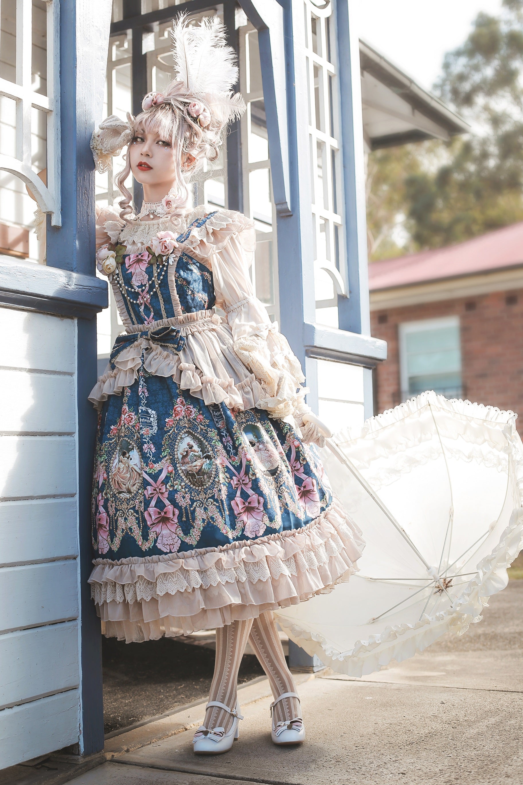 Fairytale Town Prom - Printed Tea Party Classic Lolita JSK Suit - image 20