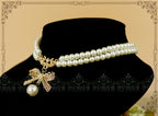 Pearl Chain Lace Bow Lolita Kawaii Necklace - image 12