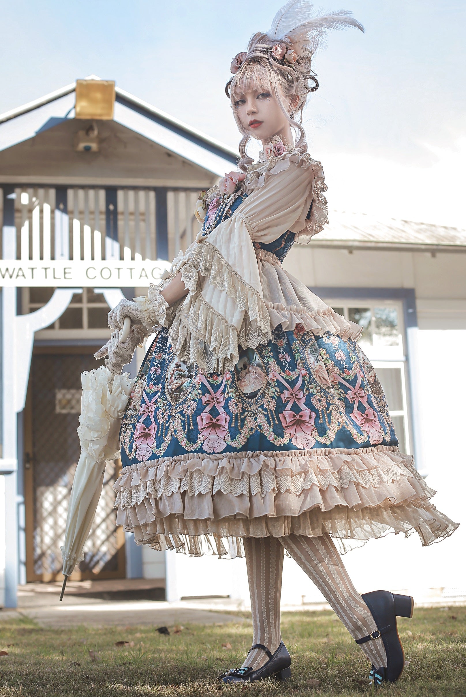 Fairytale Town Prom - Printed Tea Party Classic Lolita JSK Suit - image 24