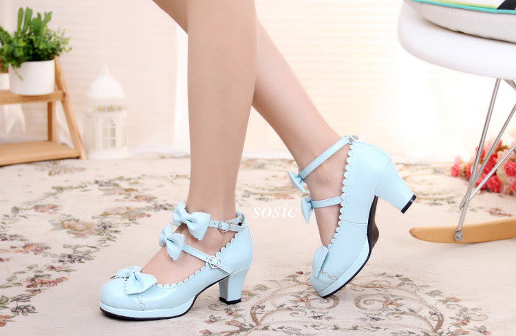 Gott Melody - Round-head Bowtie Leather Lolita Shoes - image 14