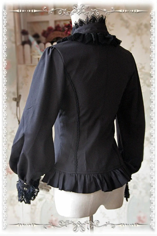 Fragrance - Lace Ruffle Pin Tucks Classic Lolita Blouse - image 8