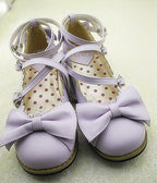 Lovely Lolita Low Heel Cross Strap Bow Tie Princess Shoes - image 10