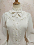 Yilia Lolita - Stand Collar Classic Lolita Blouse - image 2