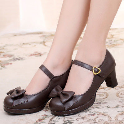 Bowknot Lolita High Heel Shoes - image 13