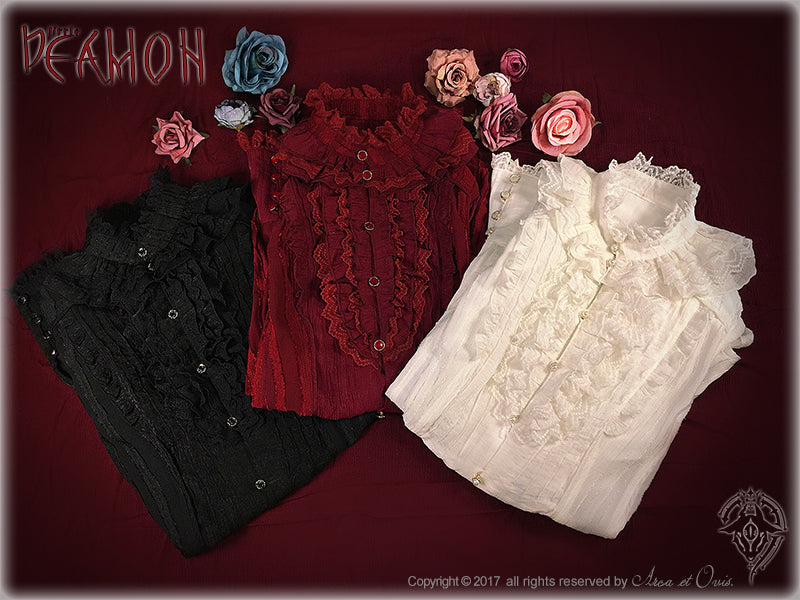 Little Devil - Ouji Lolita Long Sleeve Shirt, Ruffled Lace Collection - image 10
