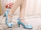 Japanese Style Sequin Bow Lolita Heels - image 3