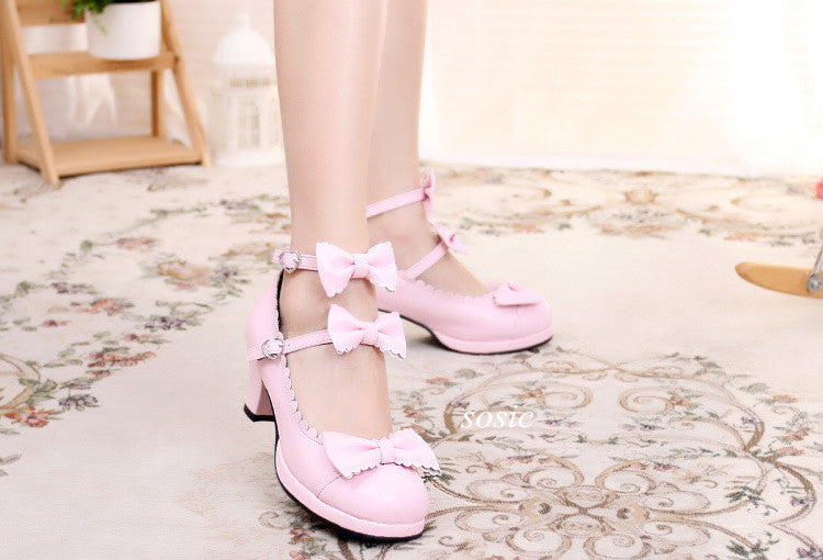 Gott Melody - Round-head Bowtie Leather Lolita Shoes - image 18
