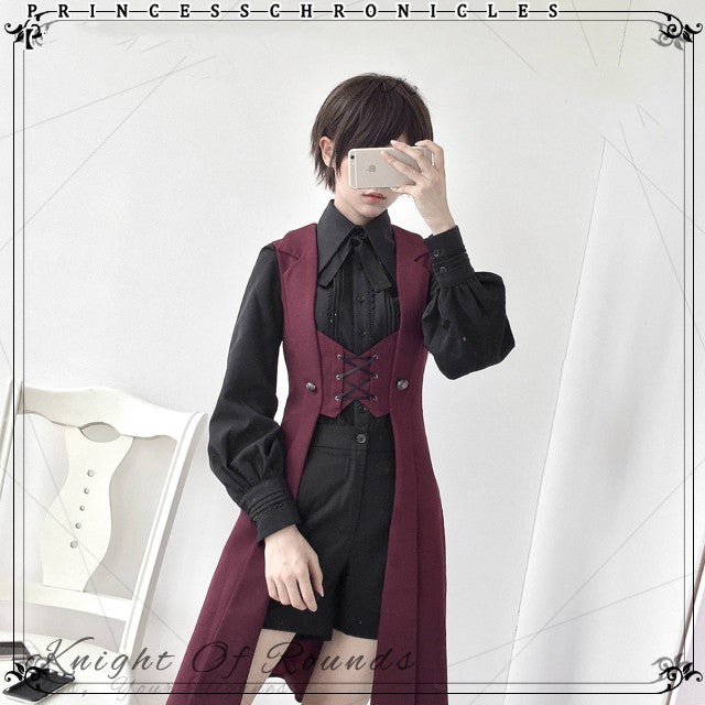 The Night Prelude Medieval Ouji Lolita Long Vest - image 2