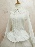 Yilia Lolita - Stand Collar Classic Lolita Blouse - image 1