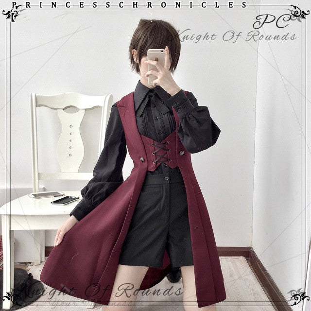 The Night Prelude Medieval Ouji Lolita Long Vest - image 7