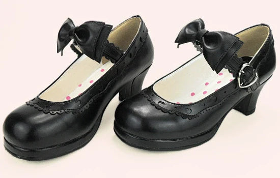 Sweet Lolita Heel Shoes Butterfly Bow Shoes - image 14