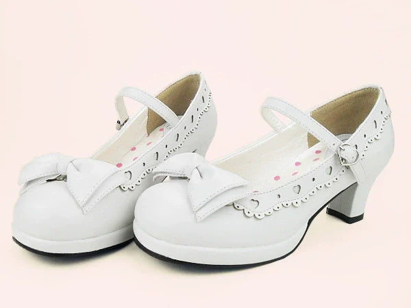 Sweet Lolita Heel Shoes Butterfly Bow Shoes - image 5