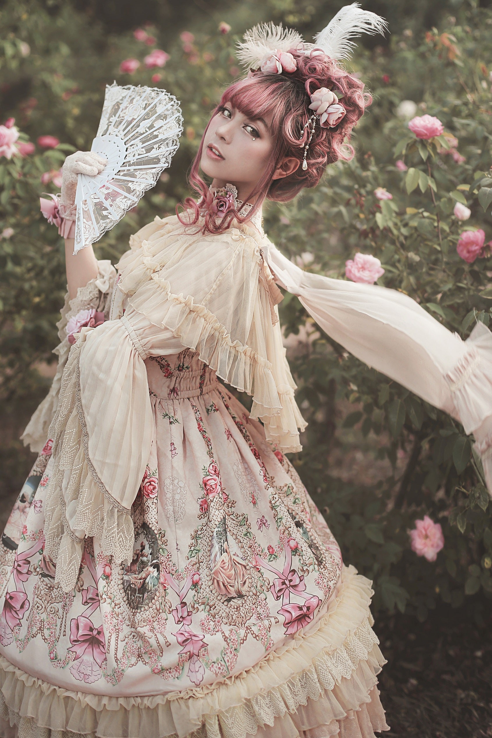 Fairytale Town Prom - Printed Tea Party Classic Lolita JSK Suit - image 11