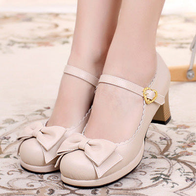 Bowknot Lolita High Heel Shoes - image 9