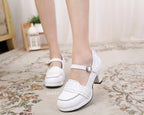 Sweet High-heeled Plain Color Lolita Shoes - image 8