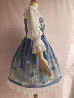 Oriel's Blessing - Angel-themed Printed Lolita JSK Dress - image 4