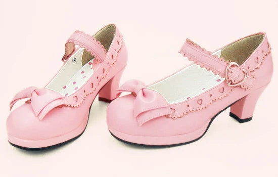 Sweet Lolita Heel Shoes Butterfly Bow Shoes - image 3