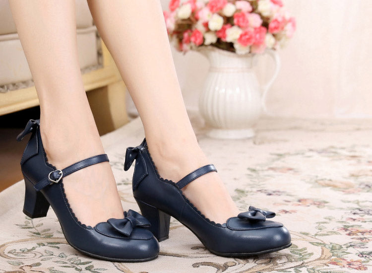 Kawaii Lolita Round Toe Shoes - image 22