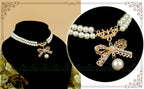 Pearl Chain Lace Bow Lolita Kawaii Necklace - image 14