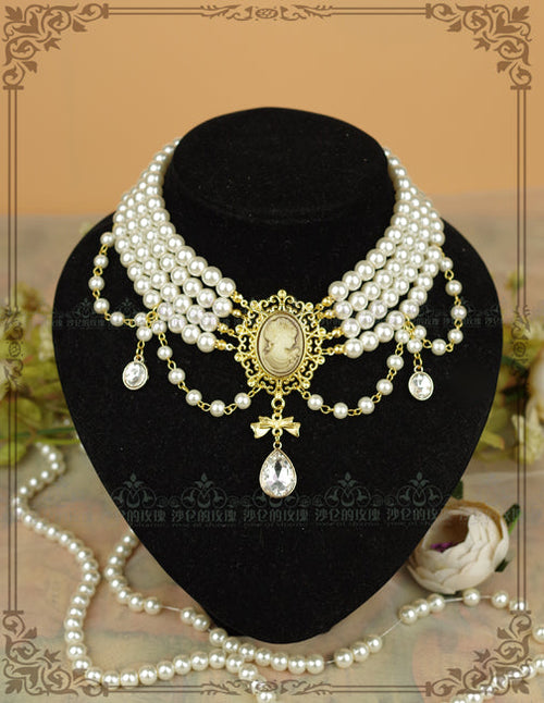 Classic Lolita Tiered Pearl Chain - image 1
