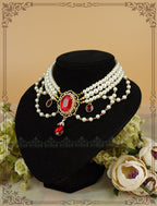 Lolita Pearl Necklace, Gemstone Pendant and Matching Ring Collection - image 11