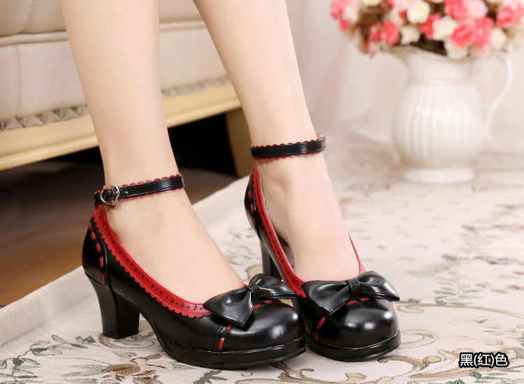 Shattered Star Steps - Sweet Lolita Cute Students Round Toe High Thick Heel - image 11