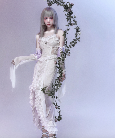 God's Redemption - White Gothic Halloween JSK Dress - image 12
