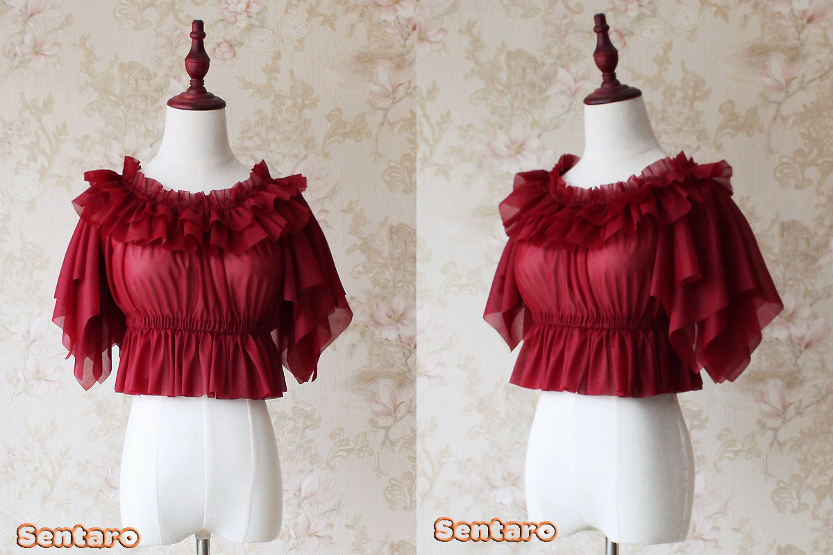 Butterfly Cookies - Summer Chiffon Lolita Blouse - image 5