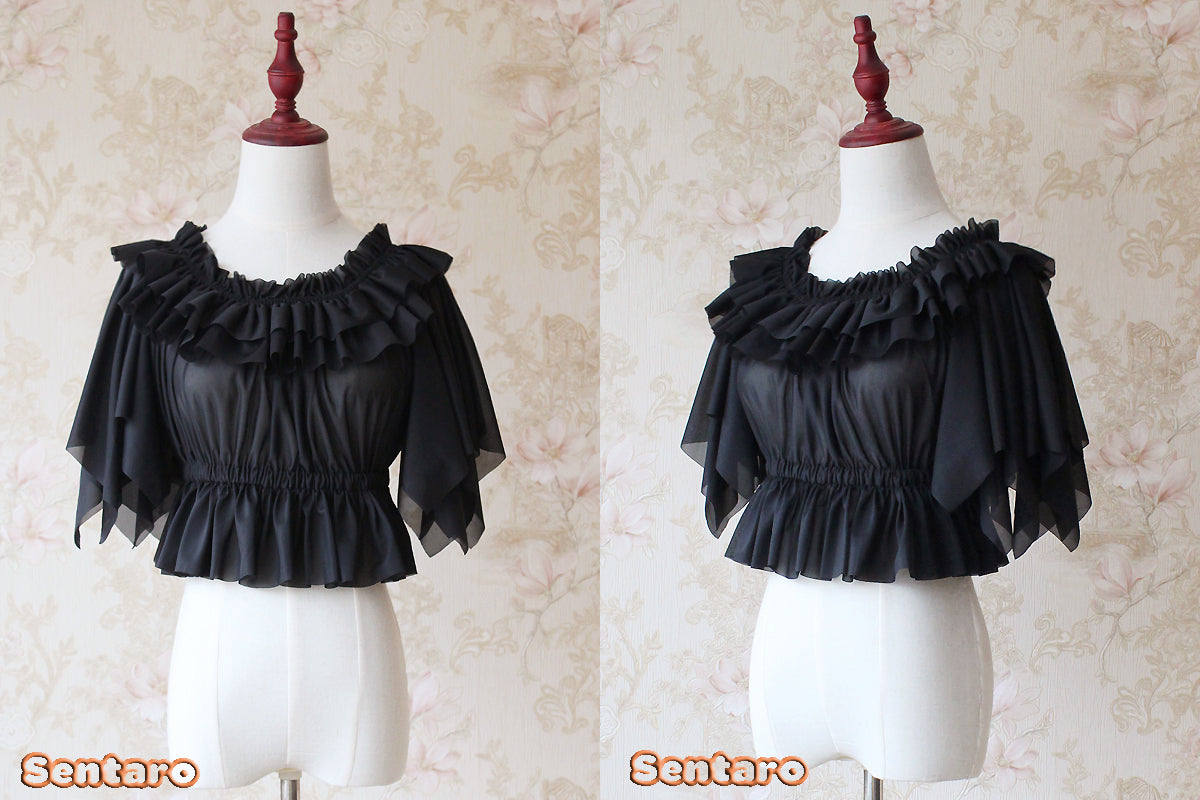 Butterfly Cookies - Summer Chiffon Lolita Blouse - image 4