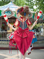 Bunny Circus Embroidery - Sweet Lolita JSK Dress and Detachable Puff Sleeves - image 5
