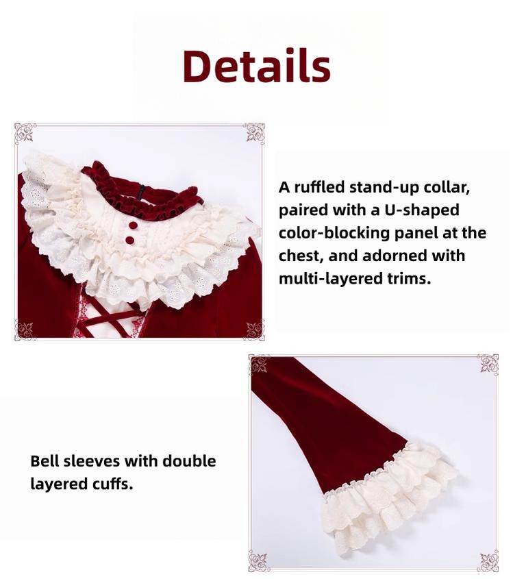 The Nutcracker - Winter Classic Lolita OP Dress, Front Opening and Accessories - image 6