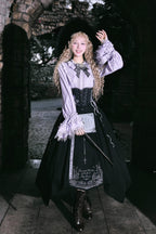 Witch Notes - Gothic Lolita Embroidered Dress Suit, Cross and Rose Print - image 22