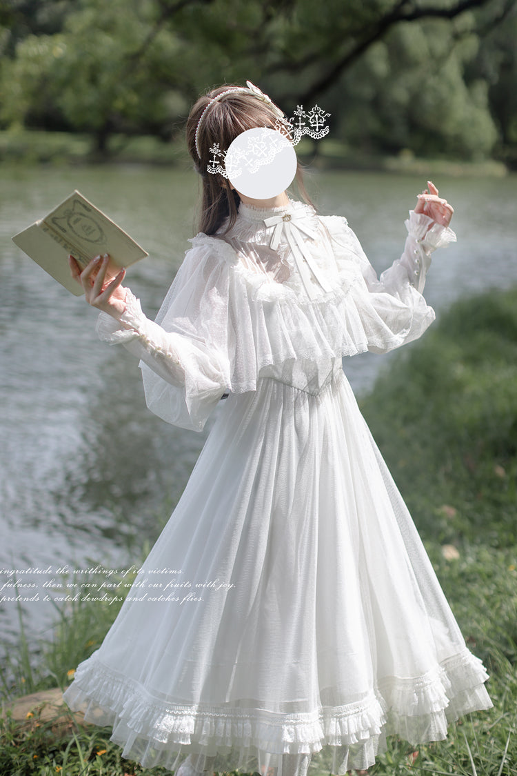Enchanted Daydream - Elegant Lolita OP Dress in White - image 9