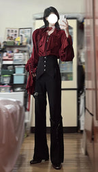 Ouji Lolita V-Line Backless Blouse & Slight Flare Pants - image 19