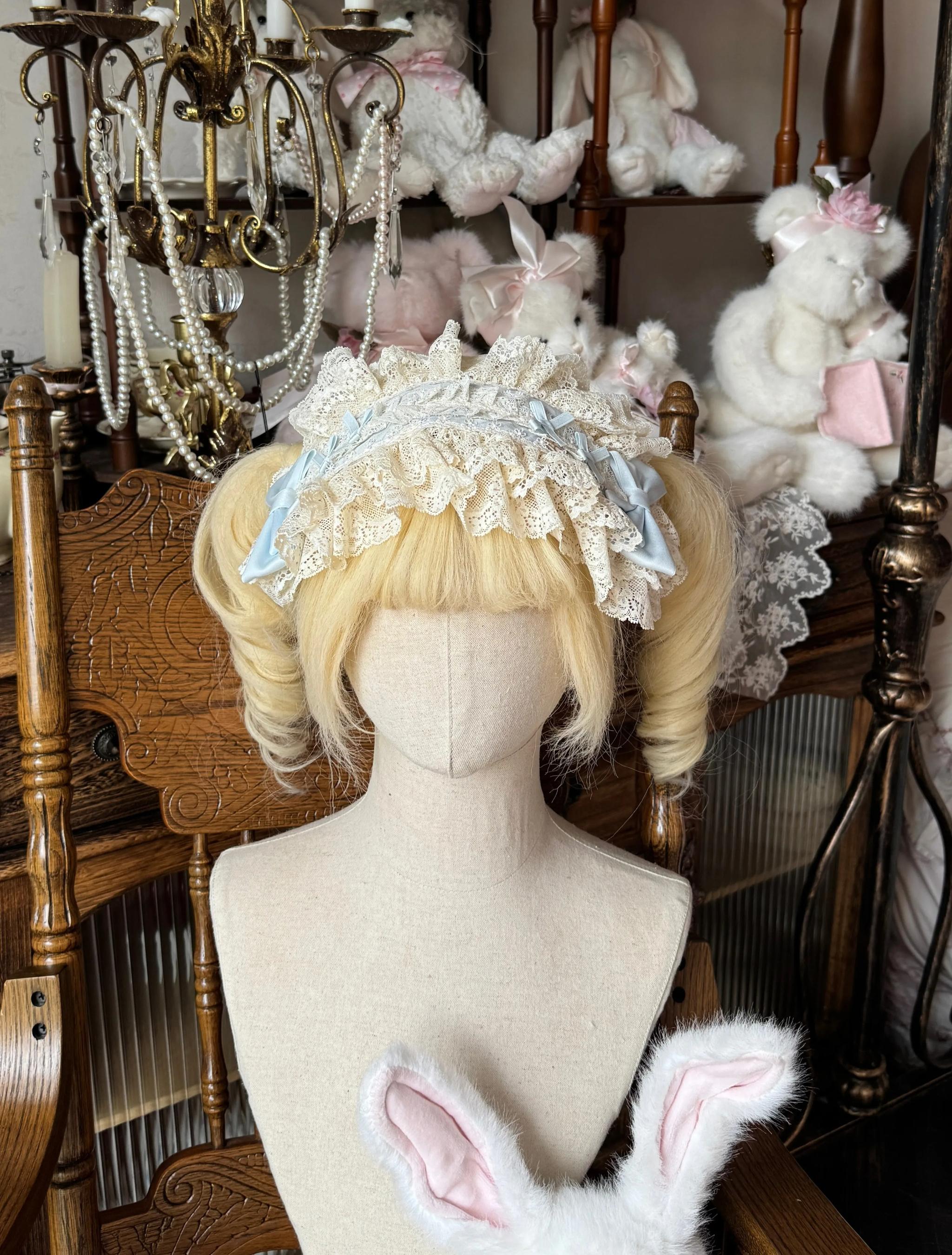 Picnic Bunny - Cotton Daily Doll-like Lolita OP Dress, Bunny Print and Accessories - image 17