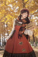 Autumn Chronicles - Sweet Lolita JSK Dress in Red & Green - image 7