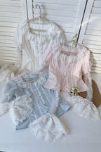Frosted Starlight - Old School Lolita Blouse, Detachable Sheer Sleeves - image 2