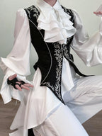 Black Ouji Lolita Banquet Waistcoat - image 6