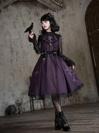 Black Ruffle Cuff Lace Long-Sleeve Shirt - iris de nuit - image 2