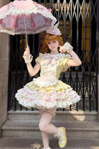 Sweet Bunny Chef Sweet Lolita OP Dress, Apron and Bow Set - image 5
