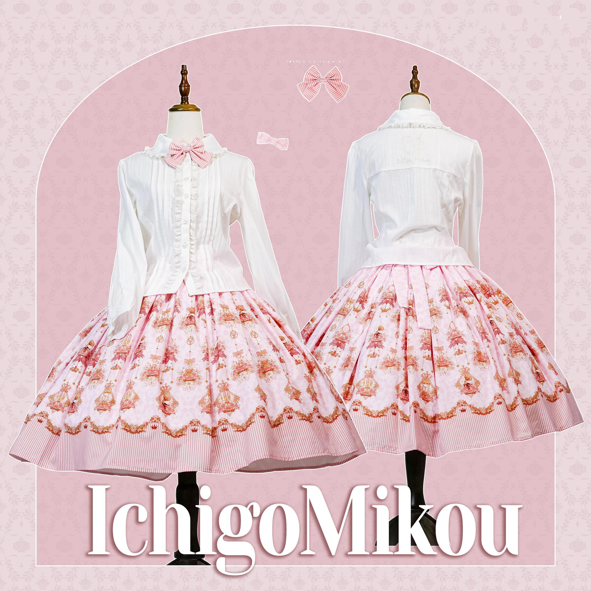 Rose Garden Bunny - Daily Lolita Rose Bunny Printing OP JSK Dress Set - image 22