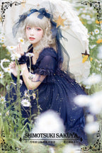 Whisper of Stars - Vintage Lolita Black OP Dress, Constellation-Themed - image 31